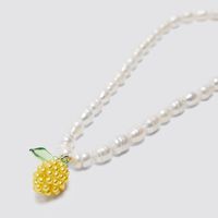 Long Section Hand-woven Pineapple Pendant Pearl Necklace Necklace Personality Fruit Pendant Jewelry Wholesale Nihaojewelry main image 3