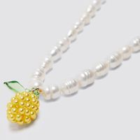 Long Section Hand-woven Pineapple Pendant Pearl Necklace Necklace Personality Fruit Pendant Jewelry Wholesale Nihaojewelry main image 5