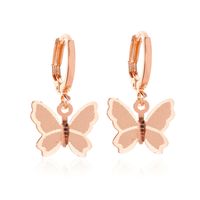 Koreanische Mode Ohrringe Süße Gefrostete Schmetterlings Ohrringe Ohrringe Weibliche Süße Und Vielseitige Einfache Stil Ohrringe sku image 3