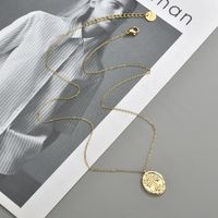 جديد المنتجات هي بيع 14k الذهب شعبية عناصر الصليب جولة العلامة التجارية قلادة الترقوة سلسلة الجملة Nihaojewelry main image 5