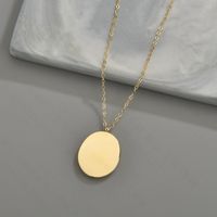 New Products Are Selling 14k Gold Popular Elements Cross Round Brand Necklace Clavicle Chain Wholesale Nihaojewelry main image 6