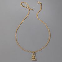 New Hot Sale Thailand Gold Plated Buddha Statue Pendant Necklace Nepal Buddhist Believers Men And Women Pendant Ornaments Wholesale Nihaojewelry main image 3