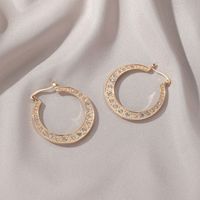 Fashion Style Simple Earrings Classical Exaggerated Hollow Large Circle Earrings Ear Buckle Explosion Accessories Wholesale Nihaojewelry main image 4