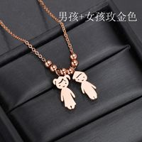Personality Boy Girl Necklace Stainless Steel Diy Free Combination Lettering Good Friend Family Necklace Wholesale Nihaojewelry sku image 3