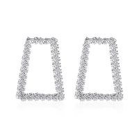 Vente Chaude Boucles D&#39;oreilles Exagérées Boucles D&#39;oreilles Géométriques Creuses Style Hong Kong Tempérament Couronne En Métal Accessoires À La Mode En Gros Nihaojewelry sku image 2