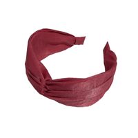 Korean Wave  Fashion Wide-brimmed Solid Color Cross-knotted Fabric Hair Accessories Mori Girl Hair Hoop Wholesale Nihaojewelry main image 3