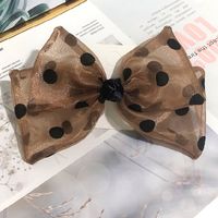 Korean Explosions Wave Dot Mesh Yarn Bow Fabric Hair Accessories Ponytail Fashion Lady Eugen Yarn Hairpin Wholesale Nihaojewelry main image 3