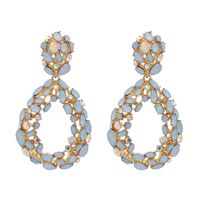 Boucles D'oreilles De Mode Exagérées Boucles D'oreilles Goutte D'eau Géométrique Diamant Personnalisé Boucles D'oreilles Rétro Bijoux En Gros Nihaojewelry main image 2