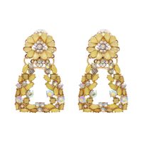 Fashion  Exaggerated Geometric Earrings Diamond Personalized Retro Earrings Jewelry Wholesale Nihaojewelry main image 3