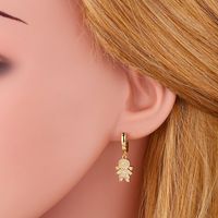 Creative Earrings Personality Explosion Models Japanese And Korean Earrings Zircon Diamond Cartoon Character Earrings Wholesale Nihaojewelry main image 6