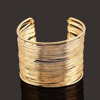 الأزياء جديد مجوهرات الذهب الفضة سلك افتتاح سوار الجملة Nihaojewelry main image 2