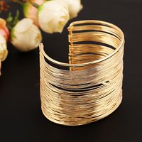 الأزياء جديد مجوهرات الذهب الفضة سلك افتتاح سوار الجملة Nihaojewelry main image 4