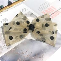 Korean Explosions Wave Dot Mesh Yarn Bow Fabric Hair Accessories Ponytail Fashion Lady Eugen Yarn Hairpin Wholesale Nihaojewelry sku image 8