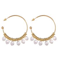 New Six Pearl Pendant Earrings Creative Retro Simple Temperament Fashion Earrings Wholesale Nihaojewelry sku image 1