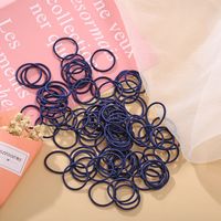 100 Small Candy Color Children's Finger Hair Ring Solid Color High Elasticity Girl's Rubber Band Korean Hair Rope Wholesale Nihaojewelry sku image 3