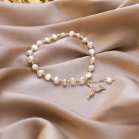 South Korea Simple Sweet Round Bead Bracelet Niche Natural Freshwater Pearl Bracelet Mermaid Tail Jewelry Wholesale Nihaojewelry sku image 1