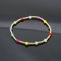 Original Boho Ethnic Wind Quartet Love Alphabet Rainbow Glass Beads Bracelet Wholesale Nihaojewelry sku image 8