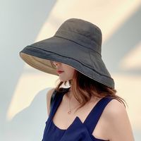 Double-sided Wearing Fisherman Hat Korea Big Brim Hat Solid Color Outdoor Cycling Foldable Sun Hat Wholesale Nihaojewelry main image 4