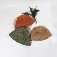 Fischer Hut, Japanischer Hut, Sommer Eimer Hut, Stroh Gewebter Sonnenhut, Uv-schutzhut Für Damen, Sonnenhut main image 3