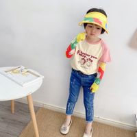 Sweet Rainbow Empty Top Hat Ice Sleeve Micro Commercial Explosion Children's Hat Summer Sunscreen Sun Hat Baby Wholesale Nihaojewelry main image 3