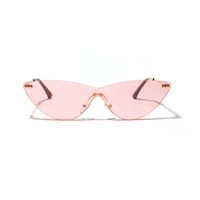 Sunglasses Cat Eye Retro Glasses Anti-uv Transparent Pink Mirror Wholesale Nihaojewelry main image 3
