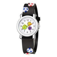 Montre De Dessin Animé Pour Enfants 3d Sculpture Flottante Bande Motif De Football Étudiant Montre Mignon Étudiant Cadeau Montre En Gros Nihaojewelry main image 2