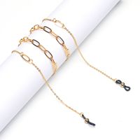 Golden Thick Stainless Steel Sunglasses Chain Color Retention True Gold Plated Glasses Rope Glasses Chain Wholesale Nihaojewelry sku image 1