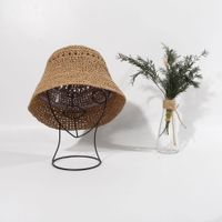 Fischer Hut, Japanischer Hut, Sommer Eimer Hut, Stroh Gewebter Sonnenhut, Uv-schutzhut Für Damen, Sonnenhut sku image 3