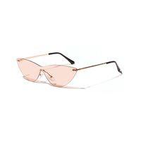 Sunglasses Cat Eye Retro Glasses Anti-uv Transparent Pink Mirror Wholesale Nihaojewelry sku image 4