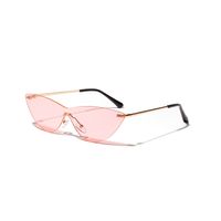Sunglasses Cat Eye Retro Glasses Anti-uv Transparent Pink Mirror Wholesale Nihaojewelry sku image 5