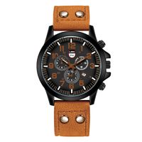 Liandu Explosive Herren Uhr Mode Matti Erter Gürtel Drei-augen-kalender Uhr Black Shell Drei-augen-sport Uhr sku image 4