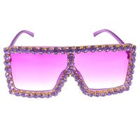 Sunglasses Korean Fashion Tide Diamond Square Sunglasses Anti-ultraviolet Sunglasses Wholesale Nihaojewelry sku image 4