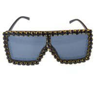 Sunglasses Korean Fashion Tide Diamond Square Sunglasses Anti-ultraviolet Sunglasses Wholesale Nihaojewelry sku image 5