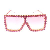 Sunglasses Korean Fashion Tide Diamond Square Sunglasses Anti-ultraviolet Sunglasses Wholesale Nihaojewelry sku image 7