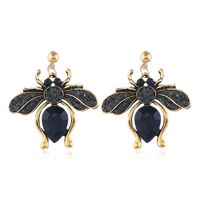 Metal Simple Shine Gemstone Ladybug Fashion Temperament Exaggerated Earrings Wholesale Nihaojewelry main image 5