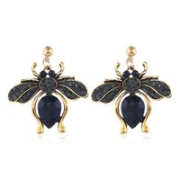 Metal Simple Shine Gemstone Ladybug Fashion Temperament Exaggerated Earrings Wholesale Nihaojewelry sku image 3
