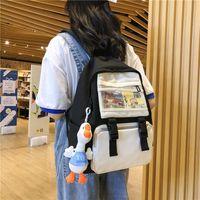 Korean Vintage Sense Girl Soft Sister Cute Cartoon Transparent Bear Card Student Schoolbag Backpack Tide Wholesale Nihaojewelry main image 4