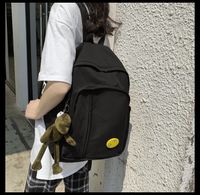 Schoolbag New Korean Fashion Campus Large Capacity Solid Color Backpack Simple Backpack Wholesale Nihaojewelry main image 3