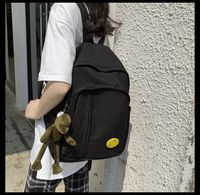 Schult Asche Frauen 2020 Neue Koreanische Version Des Campus Große Kapazität Einfarbige Rucksack Ins Einfache College-stil All-match-rucksack main image 3