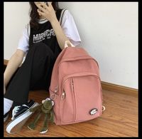 Schoolbag New Korean Fashion Campus Large Capacity Solid Color Backpack Simple Backpack Wholesale Nihaojewelry main image 6