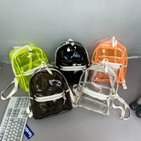 Pvc Transparent Backpack Summer New Waterproof Plastic Bag Jelly Small Backpack Wholesale Nihaojewelry main image 4
