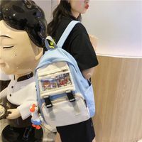 Korean Vintage Sense Girl Soft Sister Cute Cartoon Transparent Bear Card Student Schoolbag Backpack Tide Wholesale Nihaojewelry sku image 4