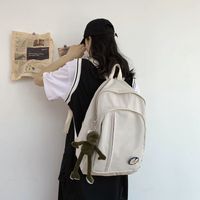 Schoolbag New Korean Fashion Campus Large Capacity Solid Color Backpack Simple Backpack Wholesale Nihaojewelry sku image 2