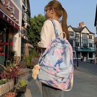 Schoolbag New Korean Fashion Gradient Color Tie-dye Girl Student Schoolbag Backpack Wholesale Nihaojewelry sku image 1