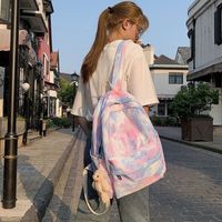 Schoolbag New Korean Fashion Gradient Color Tie-dye Girl Student Schoolbag Backpack Wholesale Nihaojewelry sku image 2