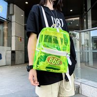 Pvc Transparent Backpack Summer New Waterproof Plastic Bag Jelly Small Backpack Wholesale Nihaojewelry sku image 5