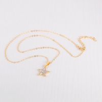 Simple Fashion Cute Star Jewelry Set Alloy Inlaid Rhinestone Necklace Earrings Bracelet Ring Four-piece Set Wholesale Nihaojewelry main image 4