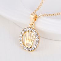 Wholesale Hollow Crown Korean Exquisite Jewelry Series Necklace Earring Ring Bracelet Four Set Wholesale Nihaojewelry main image 4