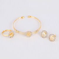 Wholesale Hollow Crown Korean Exquisite Jewelry Series Necklace Earring Ring Bracelet Four Set Wholesale Nihaojewelry main image 5
