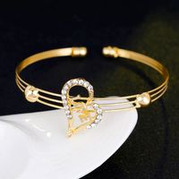 New Hollow Letters Love Love Diamond Plating Kc Necklace Earrings Ring Bracelet Four-piece Wholesale Nihaojewelry main image 6